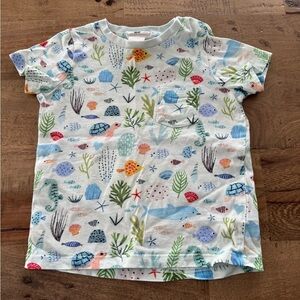 EMMA JAYNE x H&M Light mint green/Sea creatures t-shirt size 9-12 months